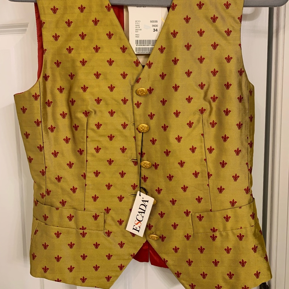 Vintage Escada Fleur Di Lis vest